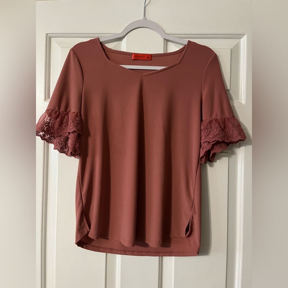 Love Scarlett- small pink blouse- like new